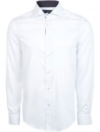 Burton 24 Hour Tailored Fit White Stripe Shirt