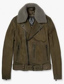Belstaff Ashworth Shearling-trimmed Suede Biker Jacket