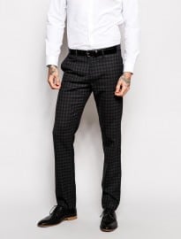 Sisley Slim Fit Suit Trousers In Check