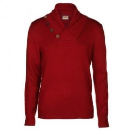 Boss Orange Mens Akoto Shawl Collar Red Jumper