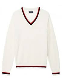 Cotton Cable College V-neck Jumper