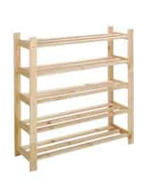 5 Shelf Shoe Rack Solid Pine