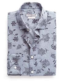 He By Mango Slim-fit Striped Printed Shirt