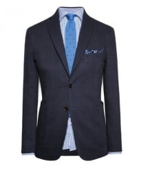 He By Mango Check Textured Blazer