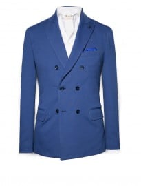 He By Mango Double-breasted Jersey Blazer