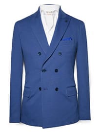 He By Mango Double-breasted Jersey Blazer