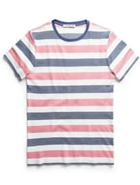 He By Mango Striped Herringbone Cotton T-shirt