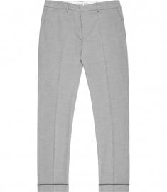 Reiss Bert T Formal Flannel Trousers Grey