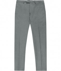 Reiss Fairline T Wool Mix Formal Trousers Light Grey