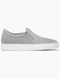 Reiss Delon Suede Slip-on Sneakers Grey