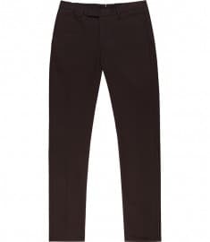 Reiss Legend Two Tone Formal Trousers Chocolate