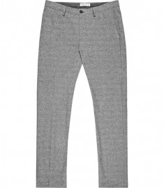 Reiss Townsend Flannel Check Trousers Grey