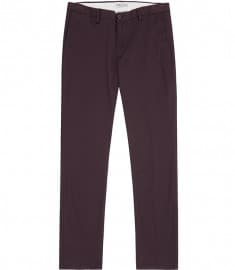 Reiss Bennett Straight Leg Chinos Bordeaux