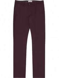 Reiss Bennett Straight Leg Chinos Burgundy