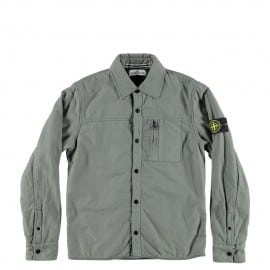 Stone Island Mens Badge Logo Grey Padded Overshirt