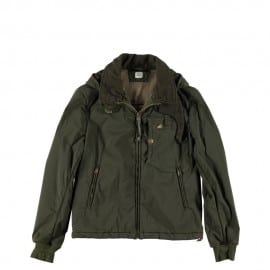 Cp Company Mens Olive Green Goggle Biker Jacket