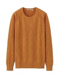 Uniqlo Men Linen Cotton Crew Neck Sweater