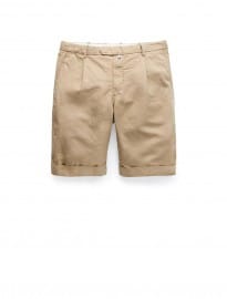 He By Mango Rolled-up Hem Cotton Linen-blend Bermuda Shorts