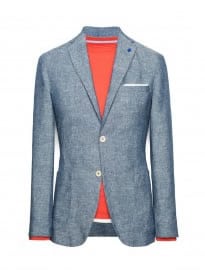 He By Mango Unstructured Cotton Linen-blend Blazer