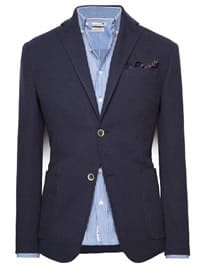 He By Mango Cotton-blend Piqué Blazer