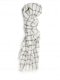 He By Mango Check Cotton Scarf