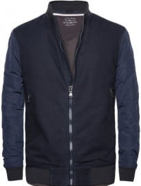 He By Mango Quilted Sleeve Bomber Jacket