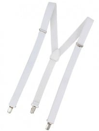 John Lewis Narrow Braces White