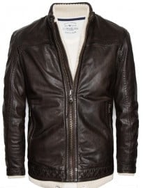 He By Mango Leather Biker Jacket