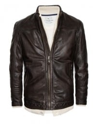 He By Mango Leather Biker Jacket