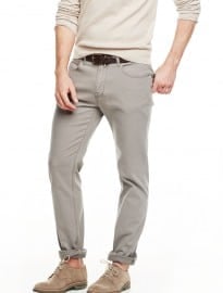 He By Mango Slim-fit 5 Pocket Cotton Trousers