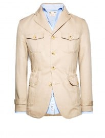 He By Mango Linen Cotton-blend Field Jacket