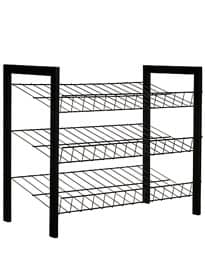John Lewis 3 Tier Shoe Rack Black