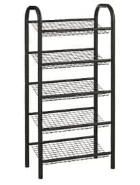 John Lewis 5 Tier Shoe Rack Black