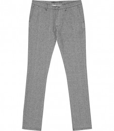 Reiss 1971 Yale Grey Chambray Trousers Grey