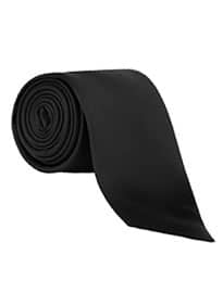 John Lewis Fine Twill Plain Silk Tie Black