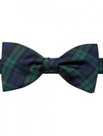 John Lewis Black Watch Tartan Bow Tie Green/navy