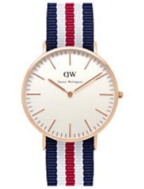 Daniel Wellington Mens Classic Rose Gold Pvd Nato Strap Watch  multi