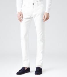 Reiss 1971 St Tropez Twill Denim Jeans White