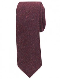 John Lewis & Co. Mosley Slub Wool Tie Wine