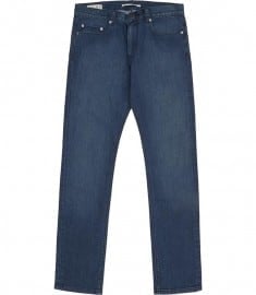Reiss Hawbury Washed Denim Jeans Blue