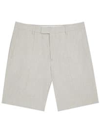 Reiss Valley Linen And Cotton Shorts Natural