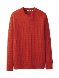 Uniqlo Men Cashmere Blend Cable Sweater