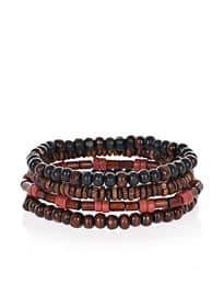 River Island Red Mixed Wrist Beads