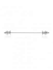Gunmetal Tone Spike Collar Pin