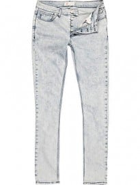 River Island Light Acid Wash Flynn Skinny Jeans