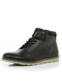 River Island Dark Grey Low Worker Boots