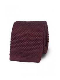 T.m.lewin Burgundy Knitted Silk Tie
