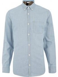 River Island Light Blue Oxford Shirt