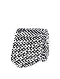 River Island Black And White Dogtooth Tie