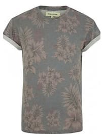 River Island Purple Floral Print T-shirt